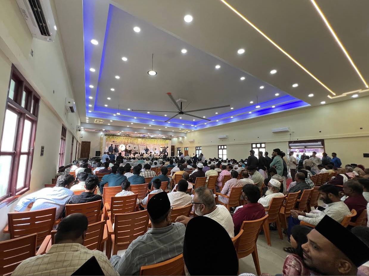 Guests seated inside Peace Mahal